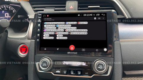 Màn hình DVD Android liền camera 360 xe Honda Civic 2017 - nay | Bravigo Ultimate (6G+128G)  